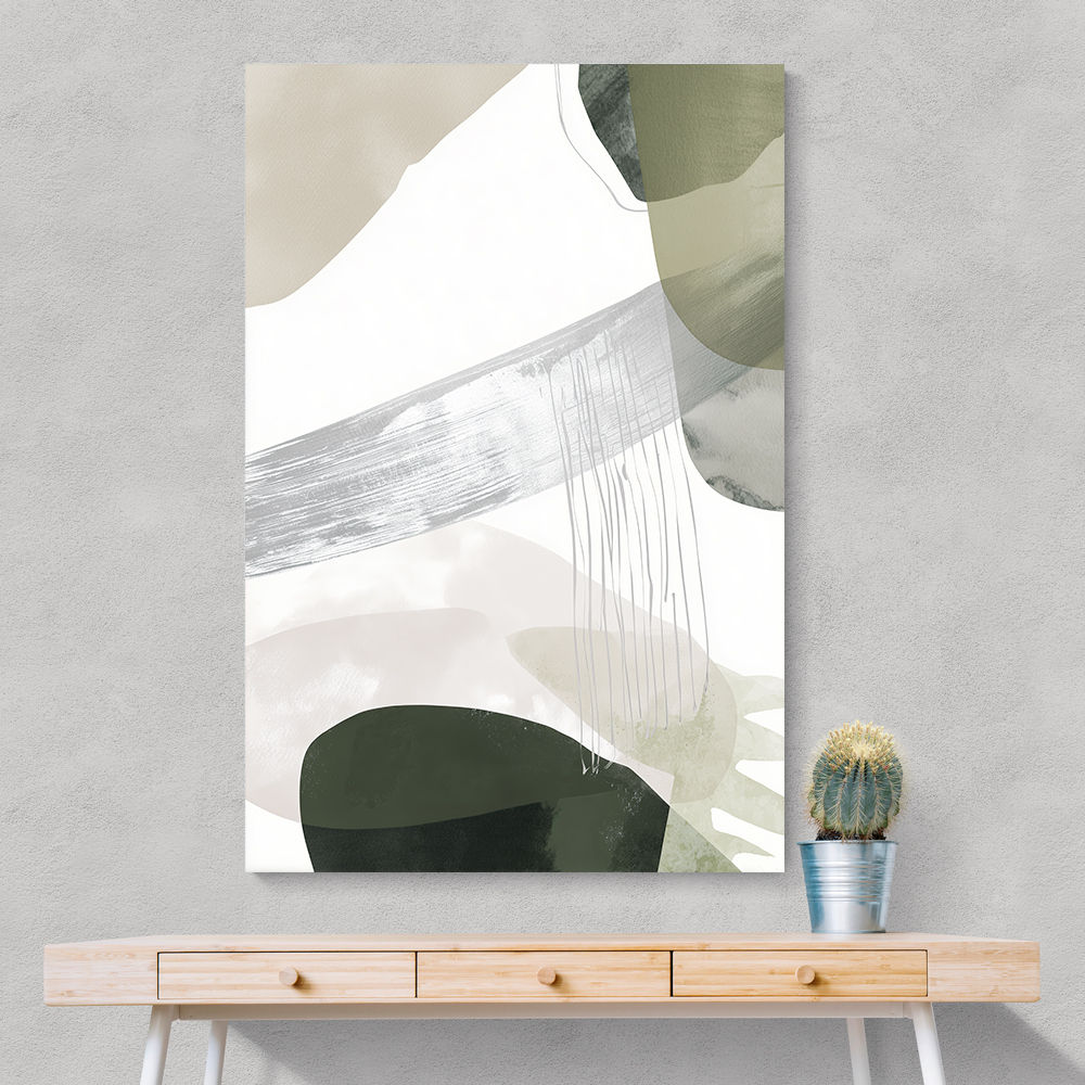 Minimalist Abstract Collage With Overlapping Organic Shapes 35