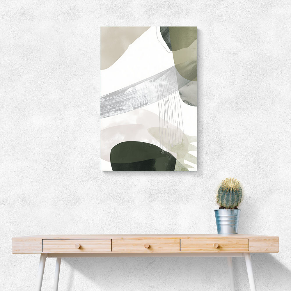 Minimalist Abstract Collage With Overlapping Organic Shapes 35