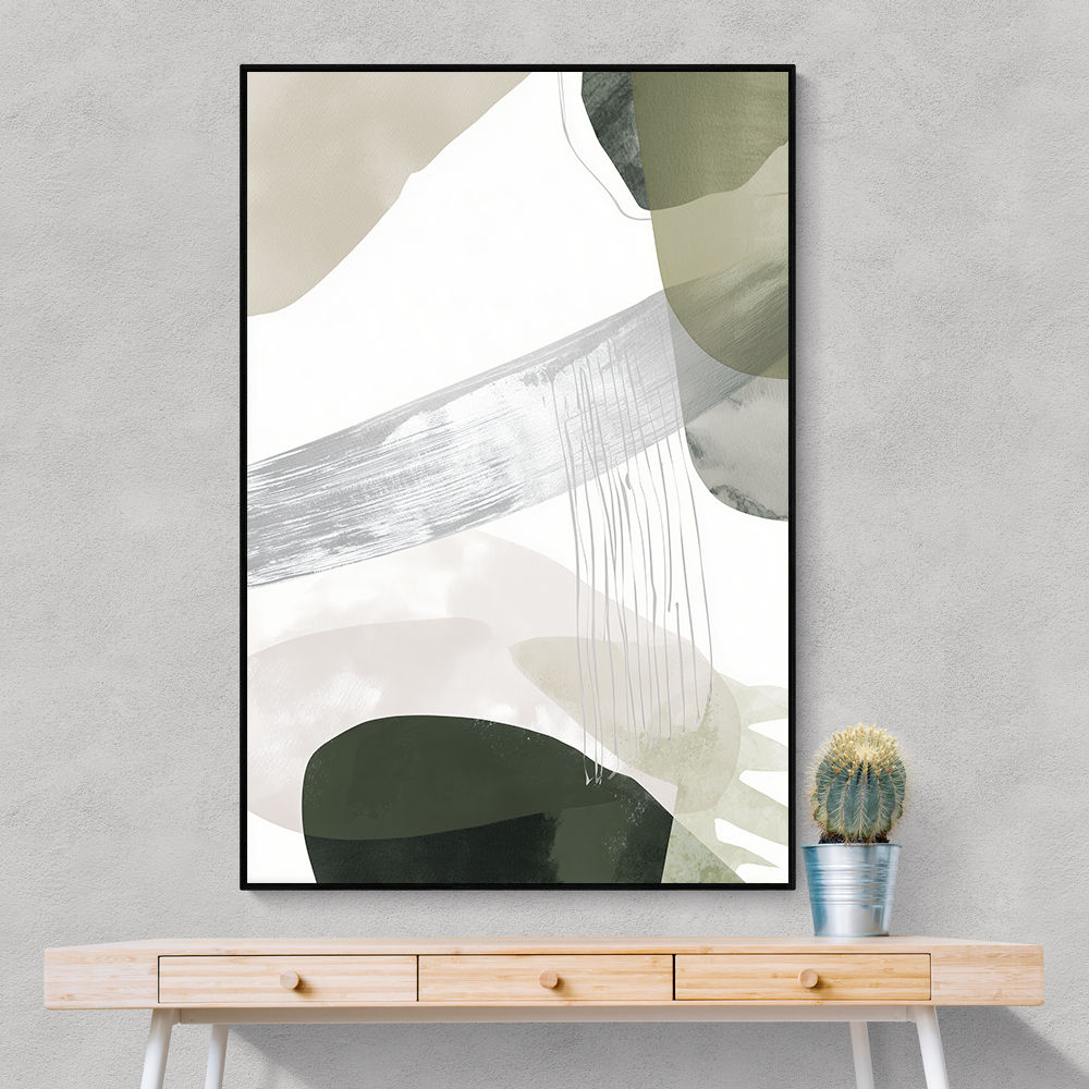 Minimalist Abstract Collage With Overlapping Organic Shapes 35