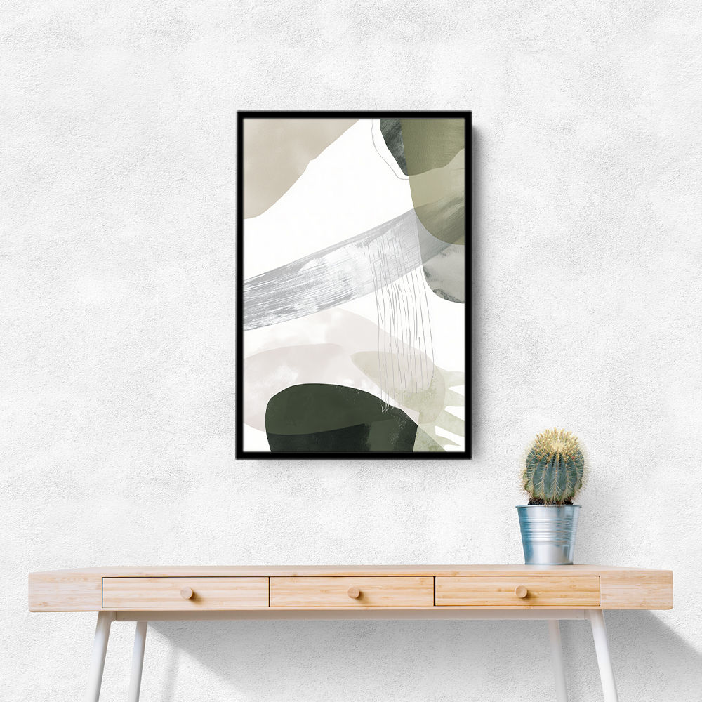 Minimalist Abstract Collage With Overlapping Organic Shapes 35