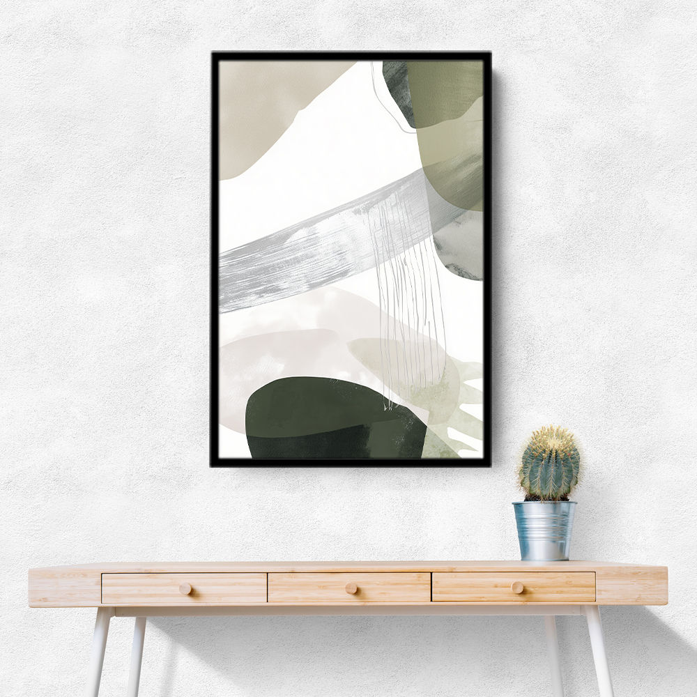 Minimalist Abstract Collage With Overlapping Organic Shapes 35