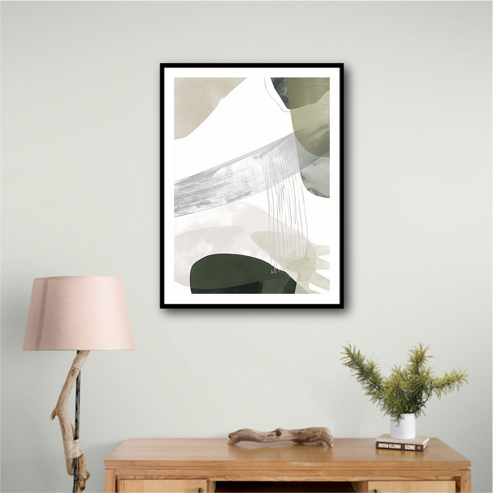 Minimalist Abstract Collage With Overlapping Organic Shapes 35