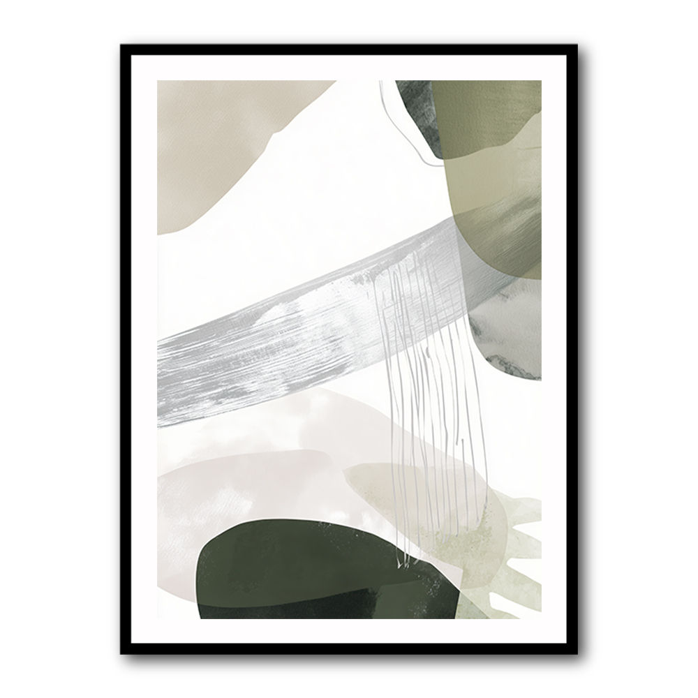Minimalist Abstract Collage With Overlapping Organic Shapes 35