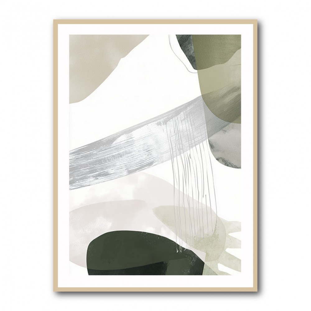 Minimalist Abstract Collage With Overlapping Organic Shapes 35