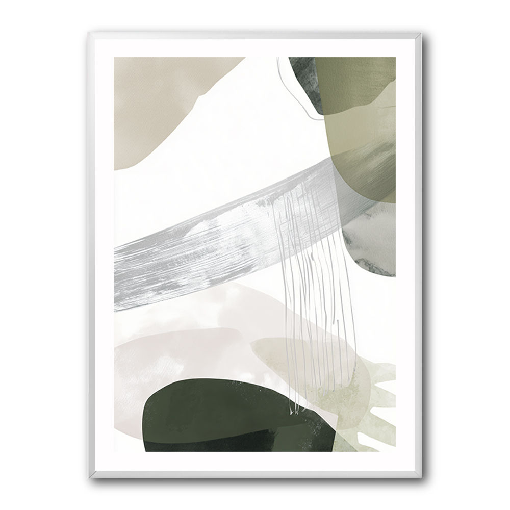 Minimalist Abstract Collage With Overlapping Organic Shapes 35