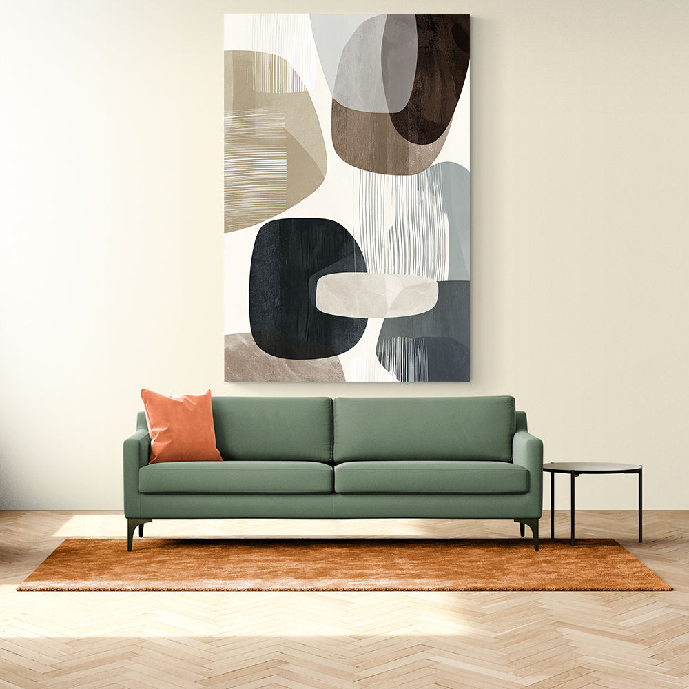 Minimalist Abstract Collage With Overlapping Organic Shapes 38