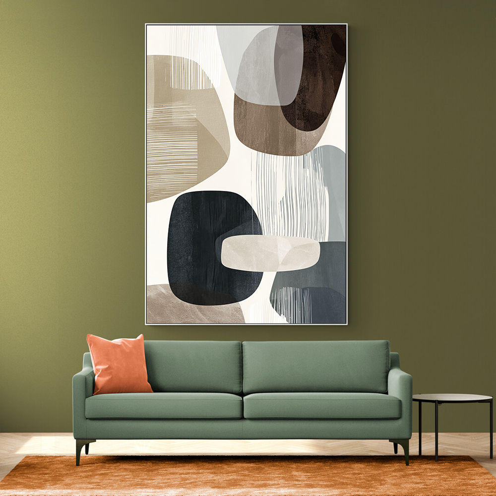 Minimalist Abstract Collage With Overlapping Organic Shapes 38