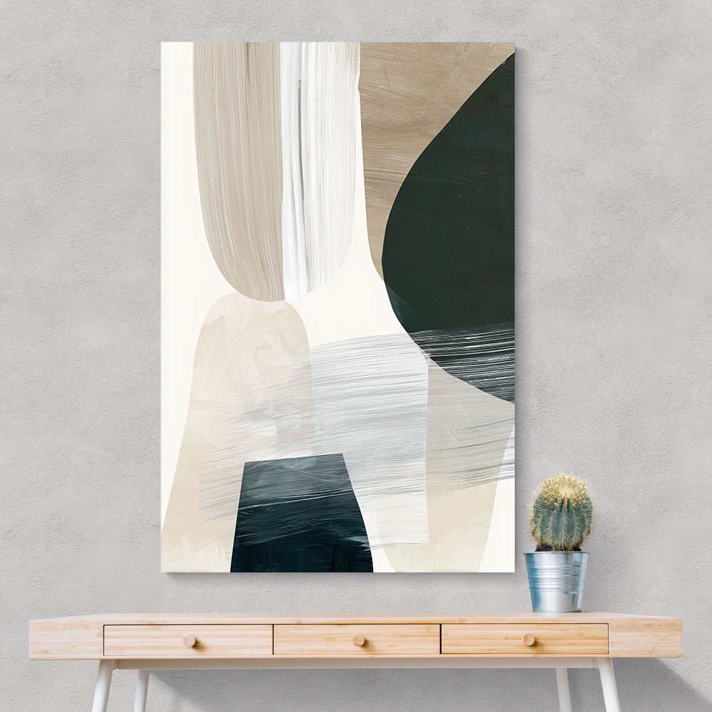 Minimalist Abstract Collage With Overlapping Organic Shapes 41