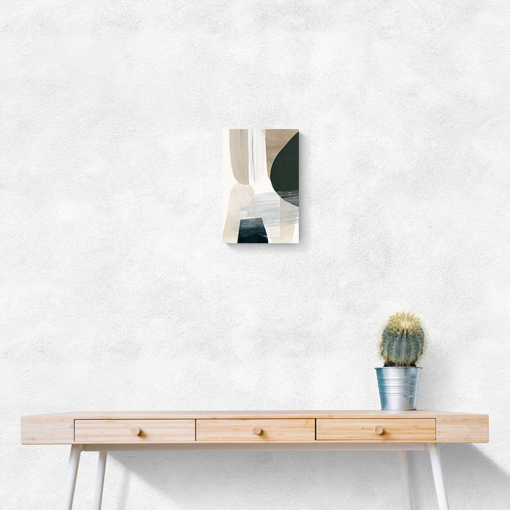 Minimalist Abstract Collage With Overlapping Organic Shapes 41