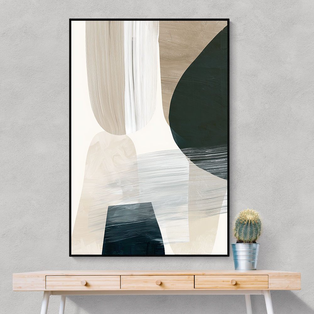 Minimalist Abstract Collage With Overlapping Organic Shapes 41