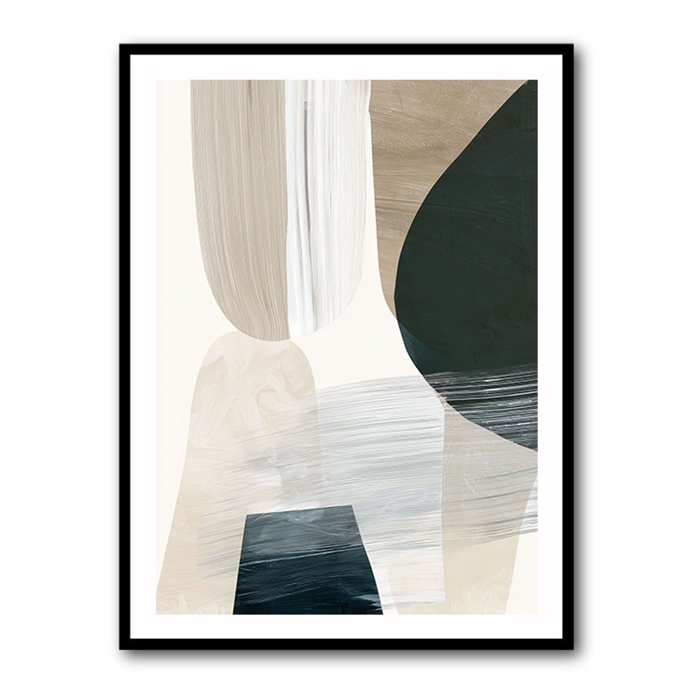 Minimalist Abstract Collage With Overlapping Organic Shapes 41