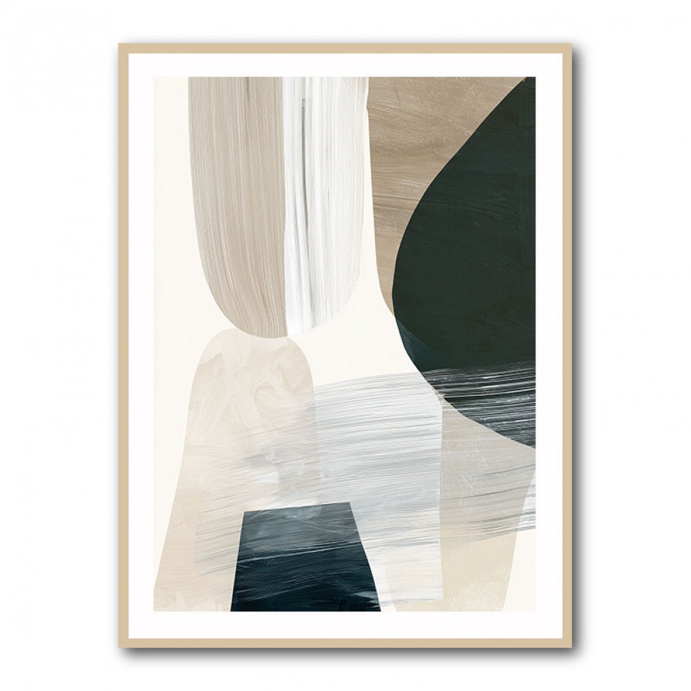 Minimalist Abstract Collage With Overlapping Organic Shapes 41