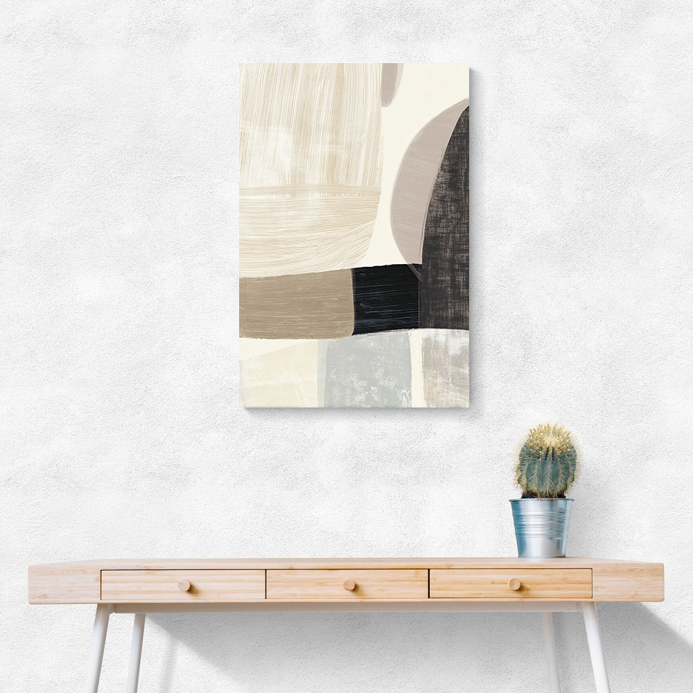 Minimalist Abstract Collage With Overlapping Organic Shapes 42