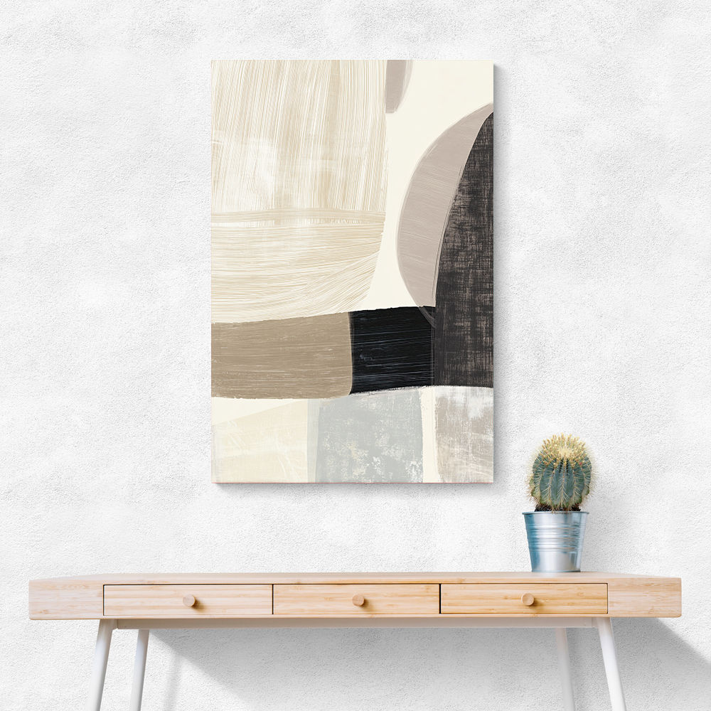 Minimalist Abstract Collage With Overlapping Organic Shapes 42