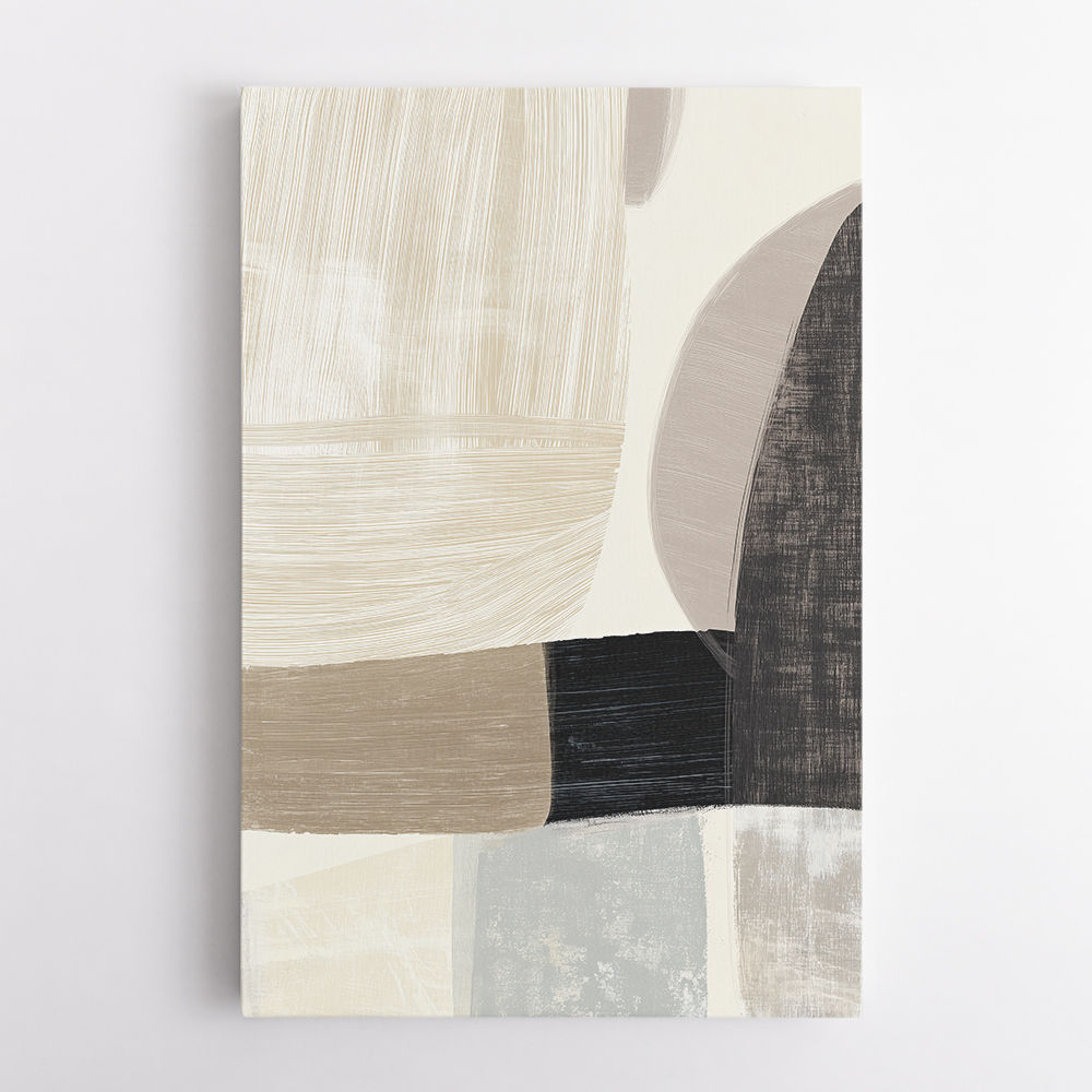 Minimalist Abstract Collage With Overlapping Organic Shapes 42