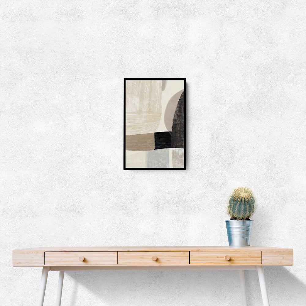 Minimalist Abstract Collage With Overlapping Organic Shapes 42