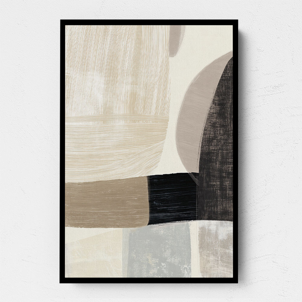 Minimalist Abstract Collage With Overlapping Organic Shapes 42
