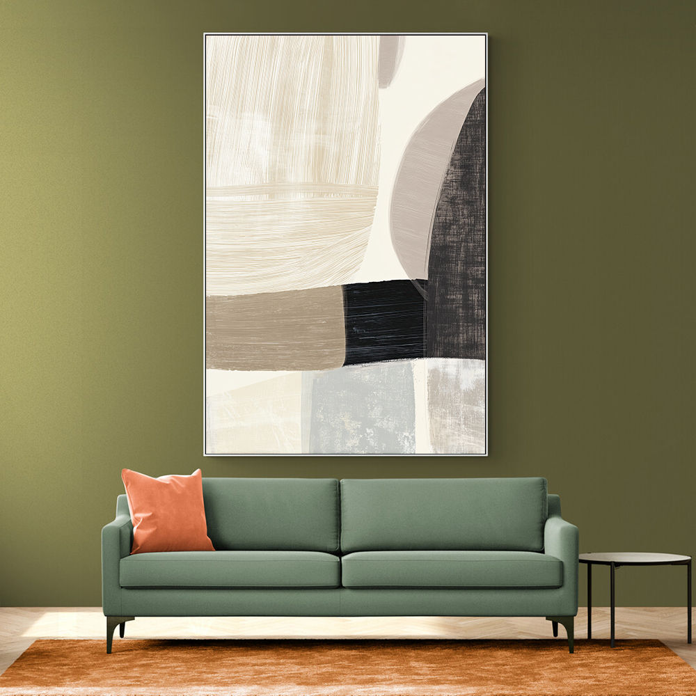 Minimalist Abstract Collage With Overlapping Organic Shapes 42