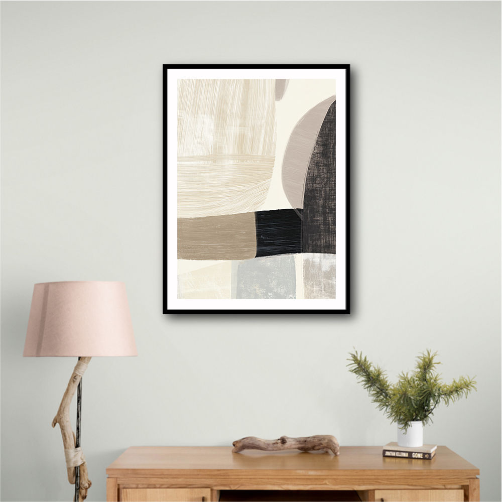Minimalist Abstract Collage With Overlapping Organic Shapes 42