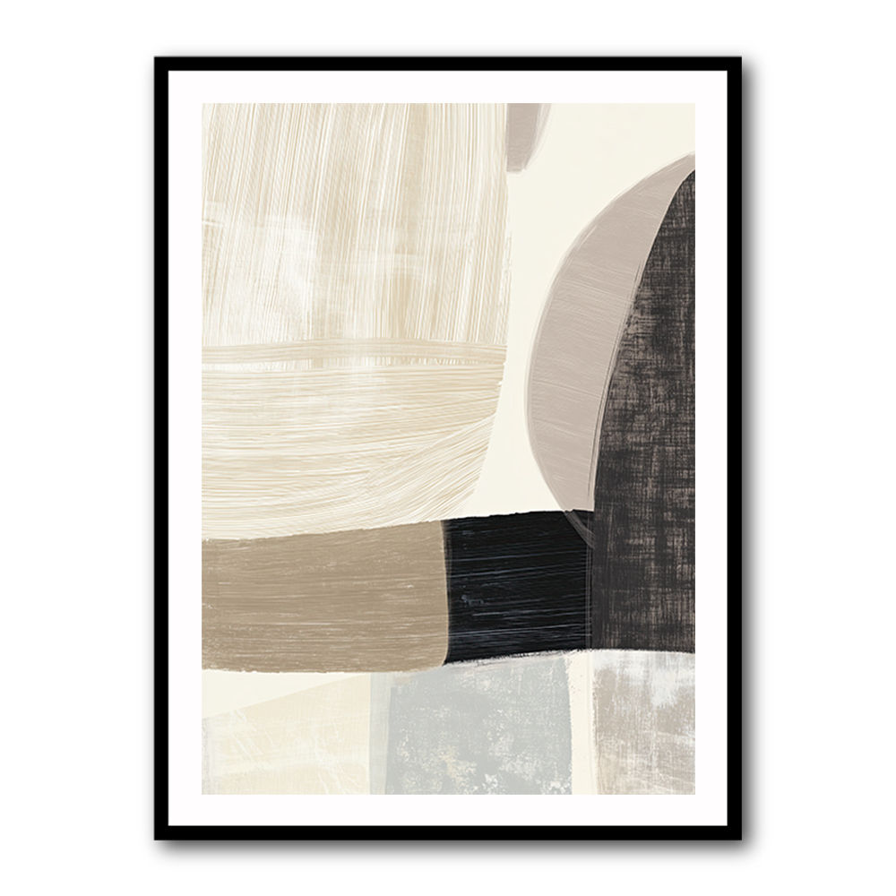 Minimalist Abstract Collage With Overlapping Organic Shapes 42