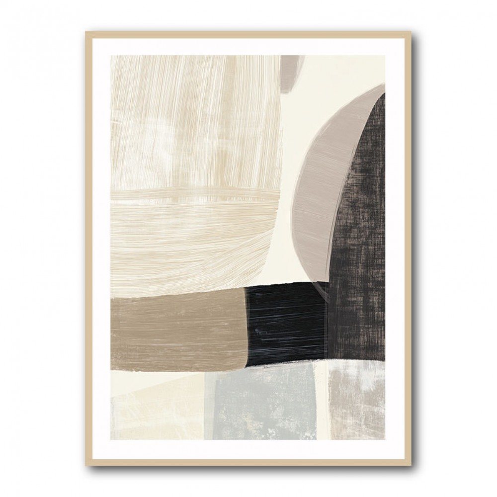 Minimalist Abstract Collage With Overlapping Organic Shapes 42