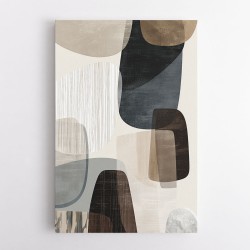 Minimalist Abstract Collage With Overlapping Organic Shapes 48