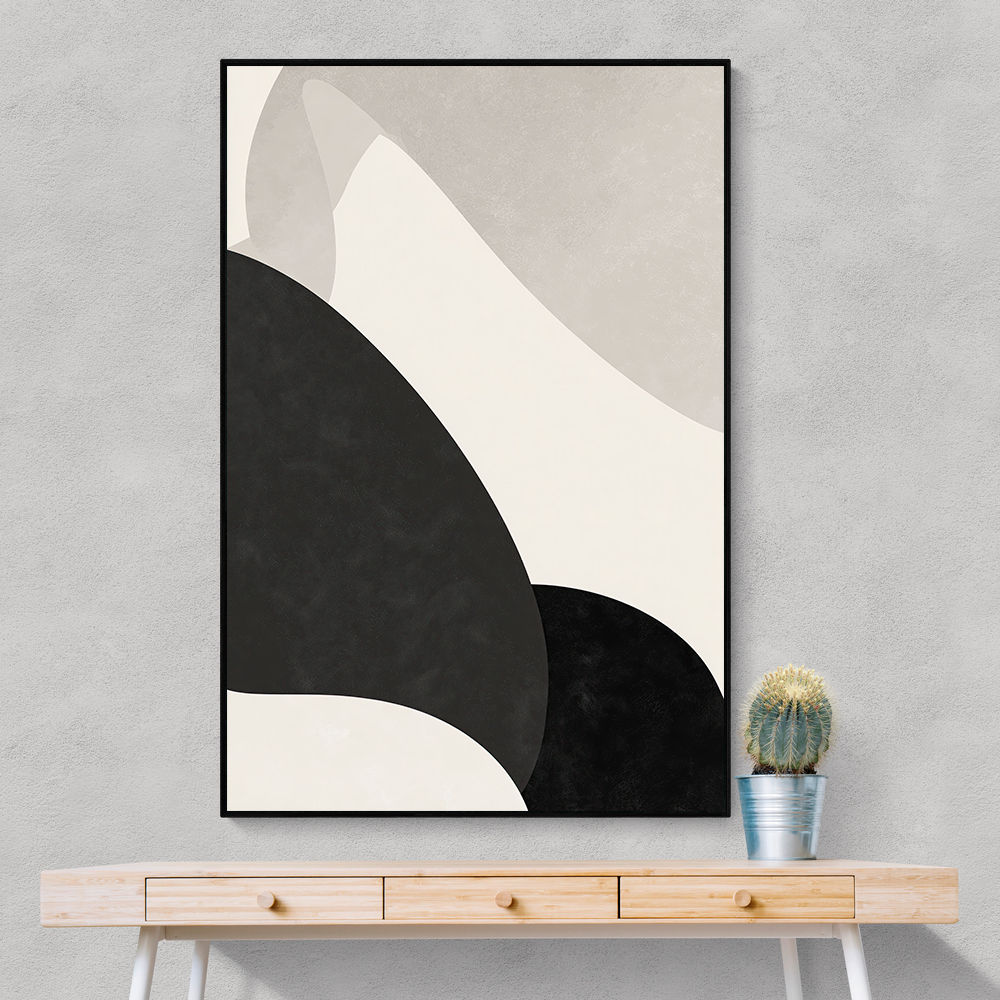 Minimalist Abstract Design With Organic C Curved Shape 2