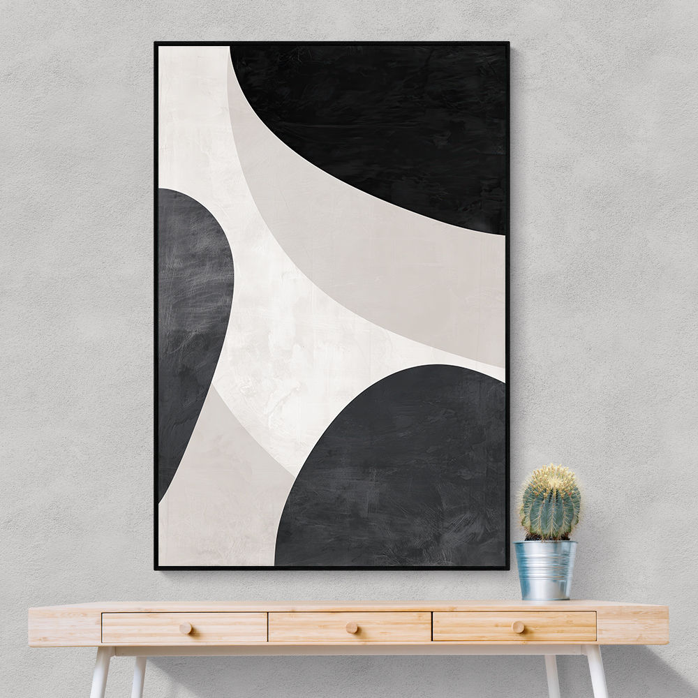Minimalist Abstract Design With Organic C Curved Shape 3