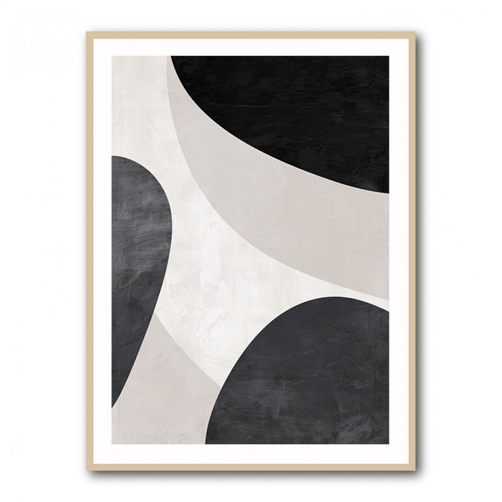 Minimalist Abstract Design With Organic C Curved Shape 3