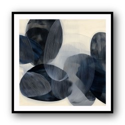 Abstract Minimalist Artwork With Overlapping Ovals 1