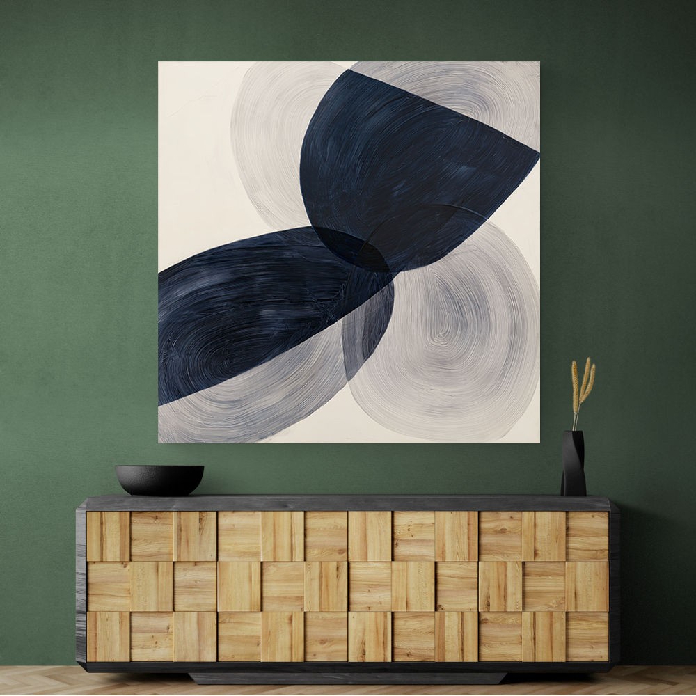 Abstract Minimalist Artwork With Three Large Overlapping Ovals 9 Abstract Minimalist Artwork With Three Large Overlapping Ovals 9