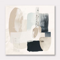 Minimalist Abstract Collage With Overlapping Organic Shapes 1