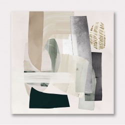 Minimalist Abstract Collage With Overlapping Organic Shapes 2