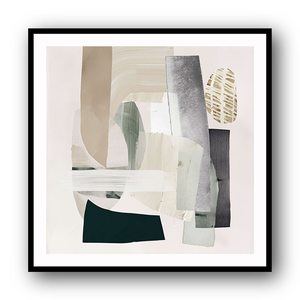 Minimalist Abstract Collage With Overlapping Organic Shapes 2 Minimalist Abstract Collage With Overlapping Organic Shapes 2