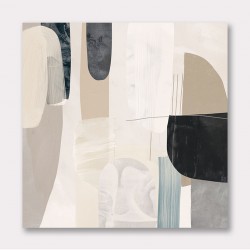 Minimalist Abstract Collage With Overlapping Organic Shapes 39