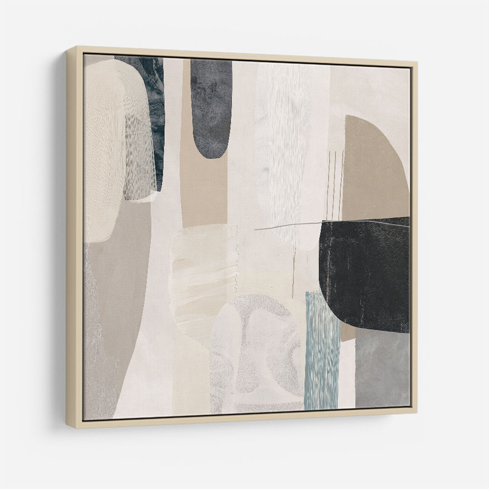 Minimalist Abstract Collage With Overlapping Organic Shapes 39