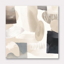 Minimalist Abstract Collage With Overlapping Organic Shapes 40
