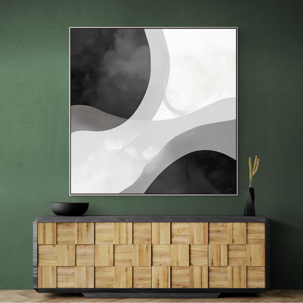 Minimalist Abstract Design With Organic Curved Shape Minimalist Abstract Design With Organic Curved Shape