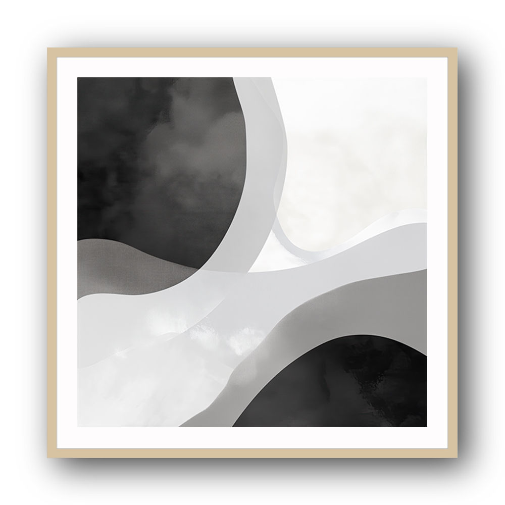 Minimalist Abstract Design With Organic Curved Shape Minimalist Abstract Design With Organic Curved Shape