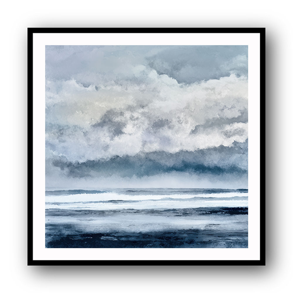 Minimalist Dramatic Abstract Seascape