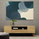 Abstract Minimalist Green Landscape Artwork With Overlapping Ovals 11