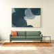 Abstract Minimalist Green Landscape Artwork With Overlapping Ovals 11