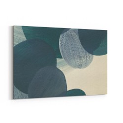 Abstract Minimalist Green Landscape Artwork With Overlapping Ovals 11