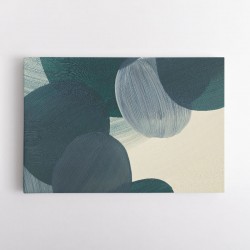 Abstract Minimalist Green Landscape Artwork With Overlapping Ovals 11