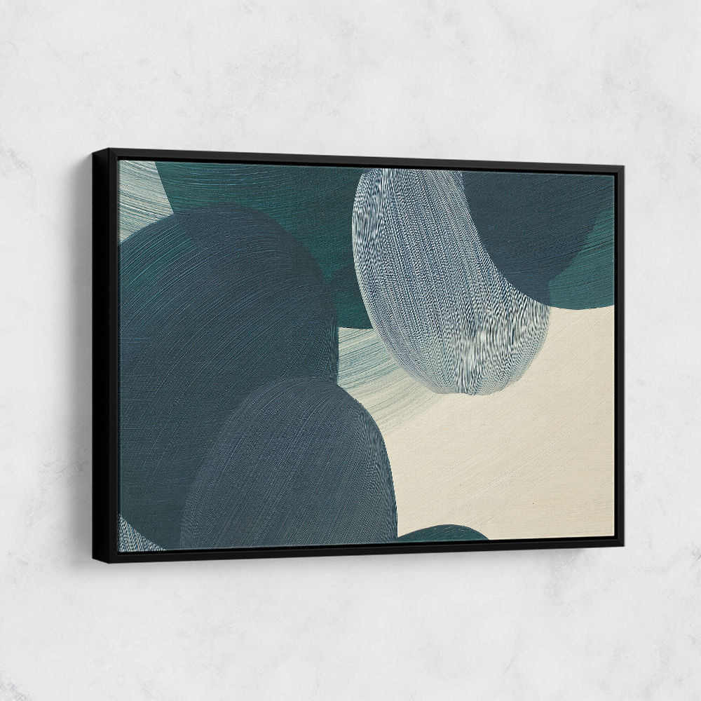 Abstract Minimalist Green Landscape Artwork With Overlapping Ovals 11