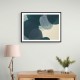 Abstract Minimalist Green Landscape Artwork With Overlapping Ovals 11
