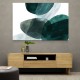 Abstract Minimalist Green Landscape Artwork With Overlapping Ovals 8