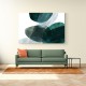 Abstract Minimalist Green Landscape Artwork With Overlapping Ovals 8