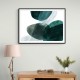 Abstract Minimalist Green Landscape Artwork With Overlapping Ovals 8