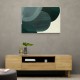 Abstract Minimalist Green Landscape Artwork With Overlapping Ovals 9